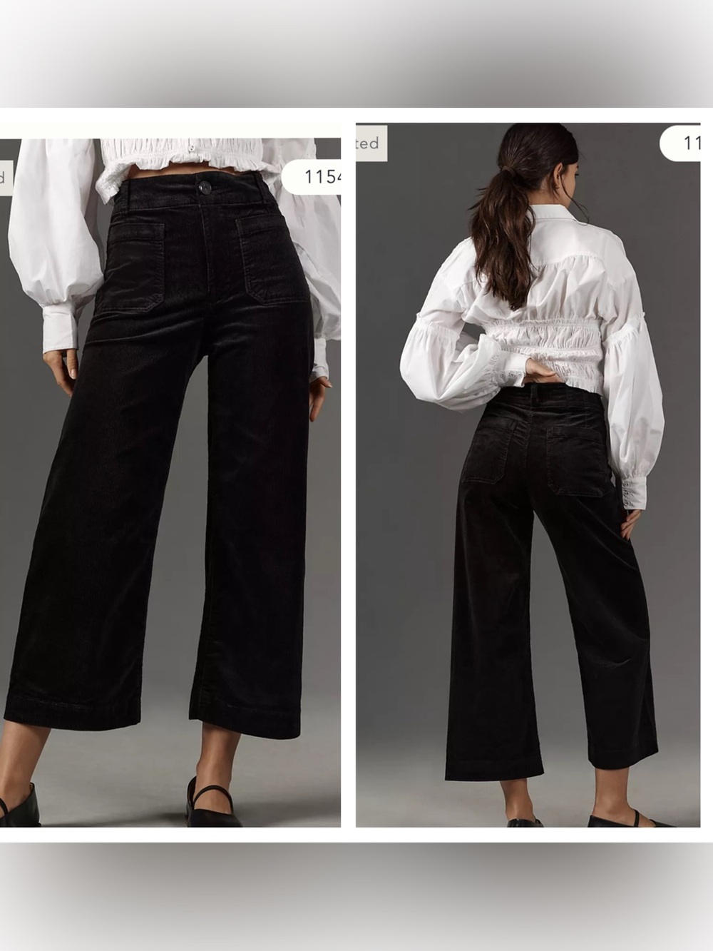 Maeve: The Colette Cropped Wide-Leg Trousers Corduroy Edition